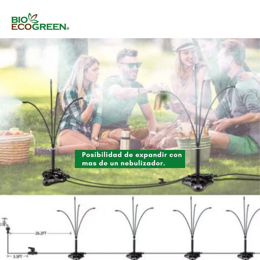 Nebulizador Portátil de Jardin, Patio o Terraza. Mistcooling